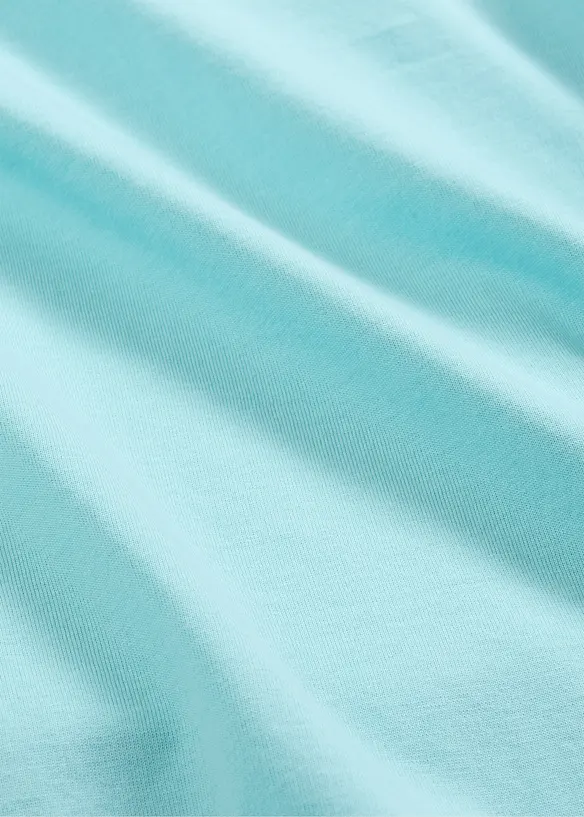 Lang, langermet topp med rund hals (5-pack), bonprix