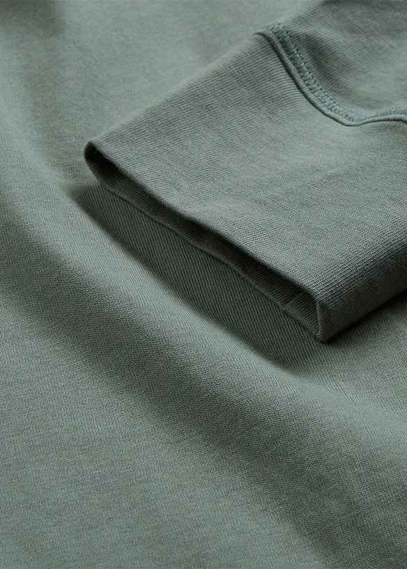 Lang, langermet topp med rund hals (5-pack), bonprix