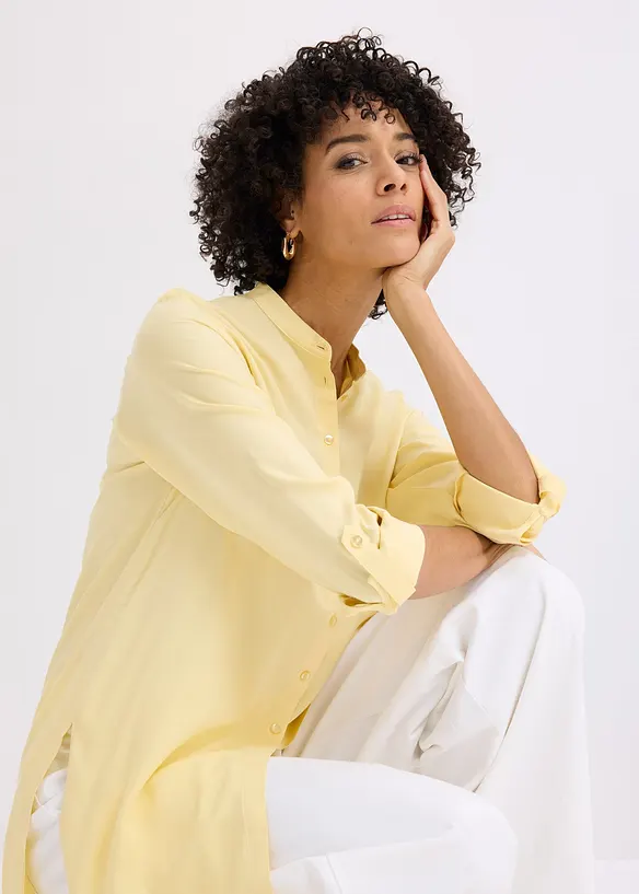 Lang viskosebluse, bonprix