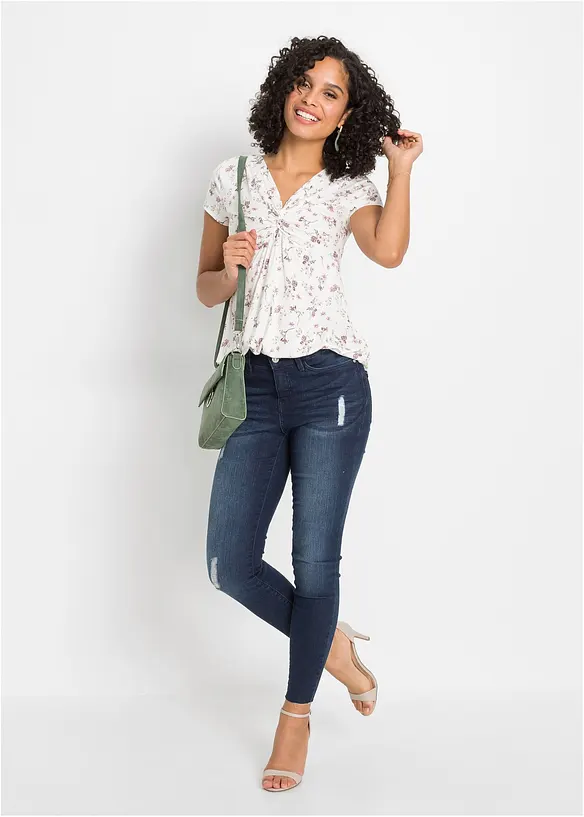 Skinny-jeans, Mid Waist, cropped, bonprix