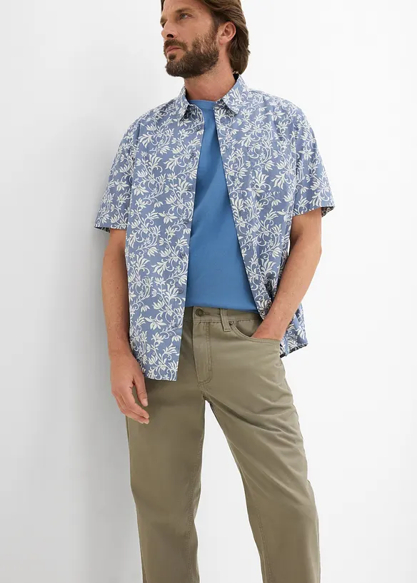 Regular Fit-twillbukse i 100% bomull, Straight, bonprix