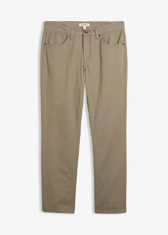 Regular Fit-twillbukse i 100% bomull, Straight, bonprix