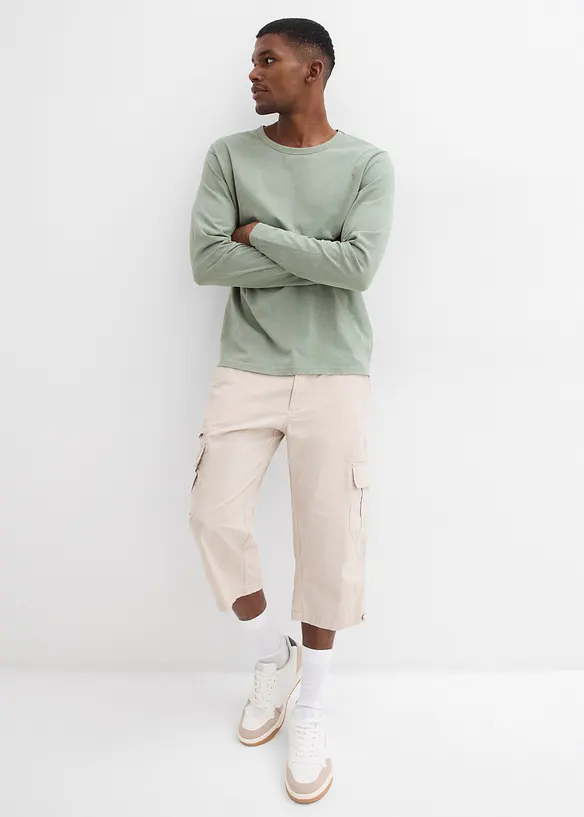 Regular Fit-cargo-bermudashorts i 100% bomull, lang, bonprix