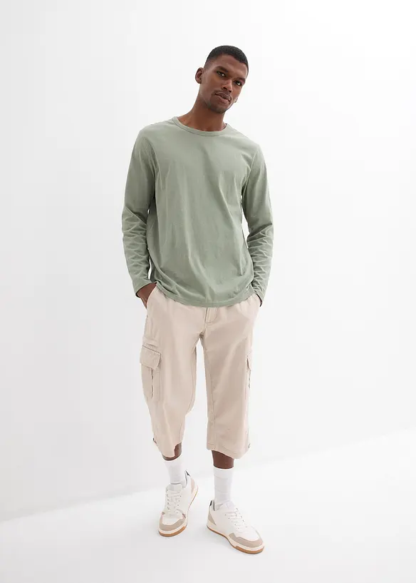 Regular Fit-cargo-bermudashorts i 100% bomull, lang, bonprix