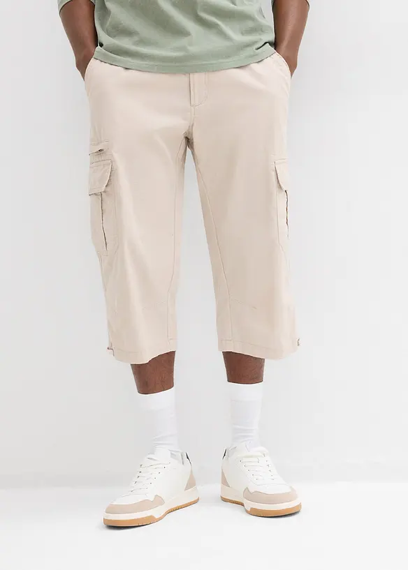Regular Fit-cargo-bermudashorts i 100% bomull, lang, bonprix