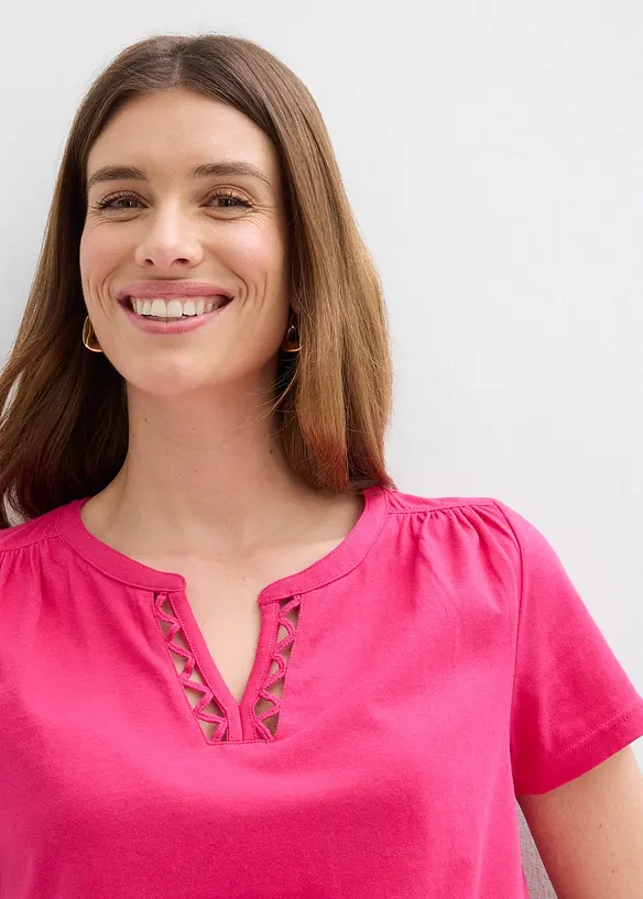 Topp med dekorativ utringning, bonprix