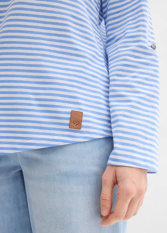 Langermet topp i 100% bomull, bonprix