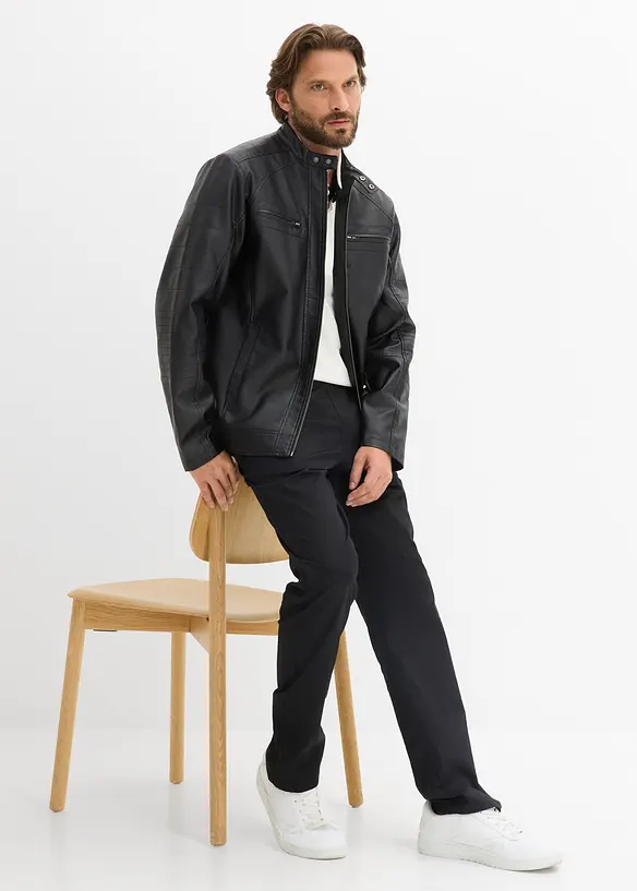 Regular Fit slip on-stretchbukse, Straight, bonprix