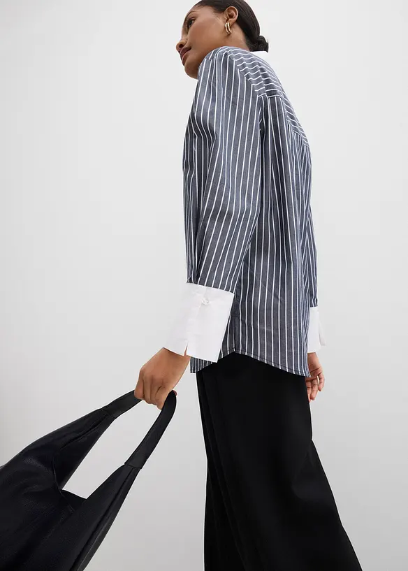 Oversized skjorte i 100% bomull, bonprix