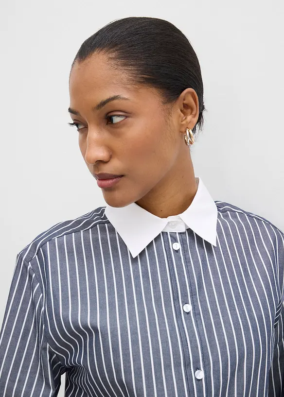 Oversized skjorte i 100% bomull, bonprix