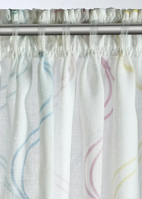 Gardin med b&oslash;lgem&oslash;nster (1-pack), bonprix