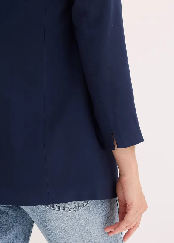 Lang blazer i viskosemiks, bonprix