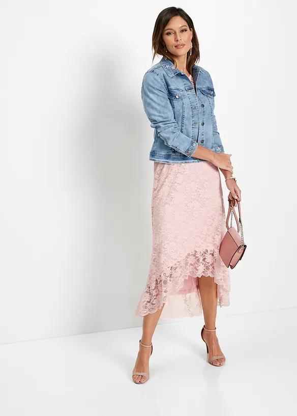 Jeansjakke med broderi, bonprix