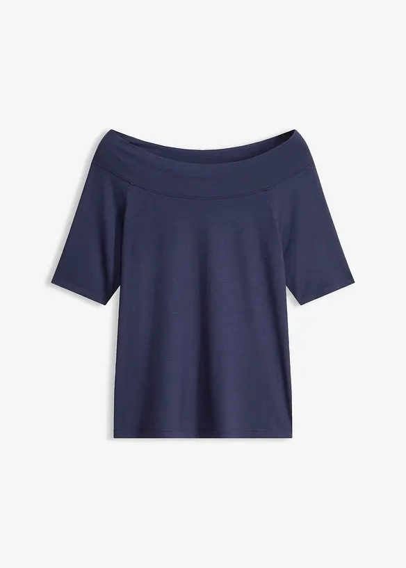 Off shoulder-topp i viskosemiks, bonprix