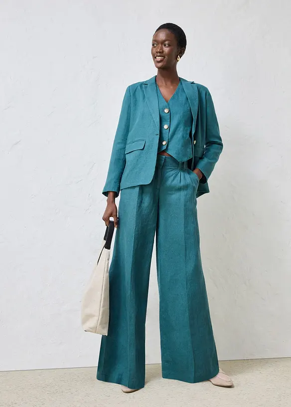 Linbukse med legg, bonprix