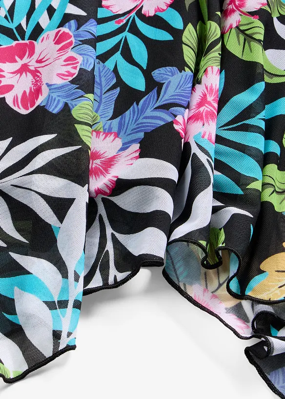 Tankini med m&oslash;nstret nettingmateriale, bonprix