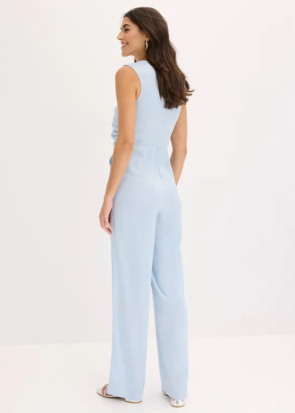 Jumpsuit i sateng med glans, bonprix