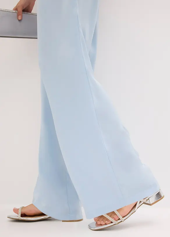 Jumpsuit i sateng med glans, bonprix