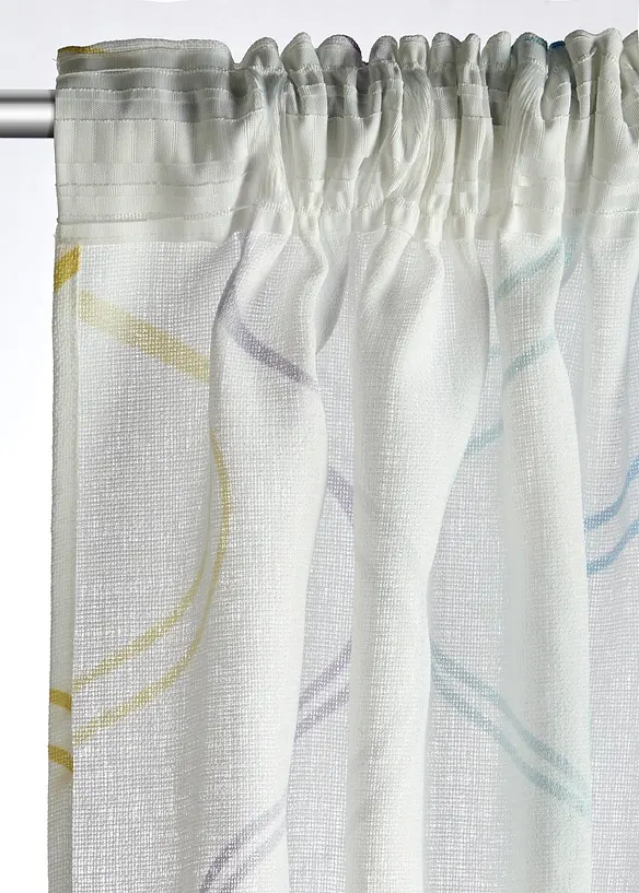 Gardin med b&oslash;lgem&oslash;nster (1-pack), bonprix