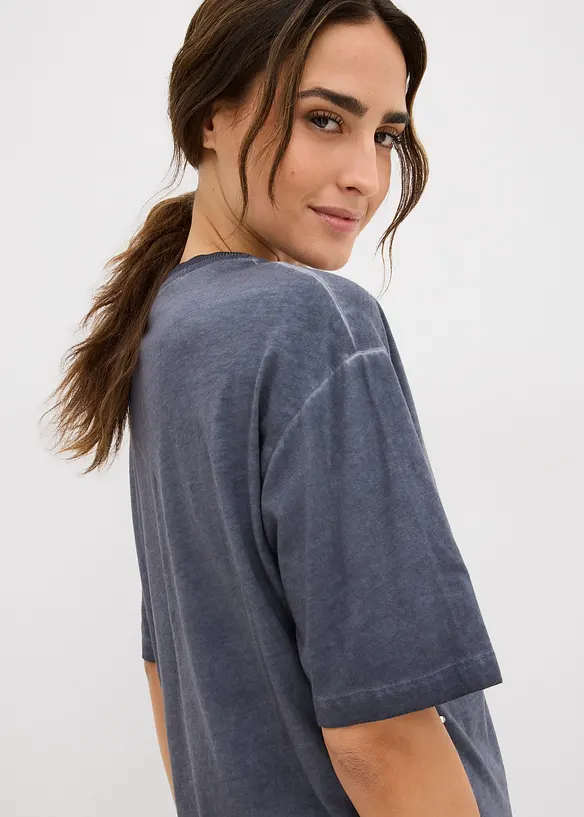 T-skjorte i 100% bomull med strass, bonprix