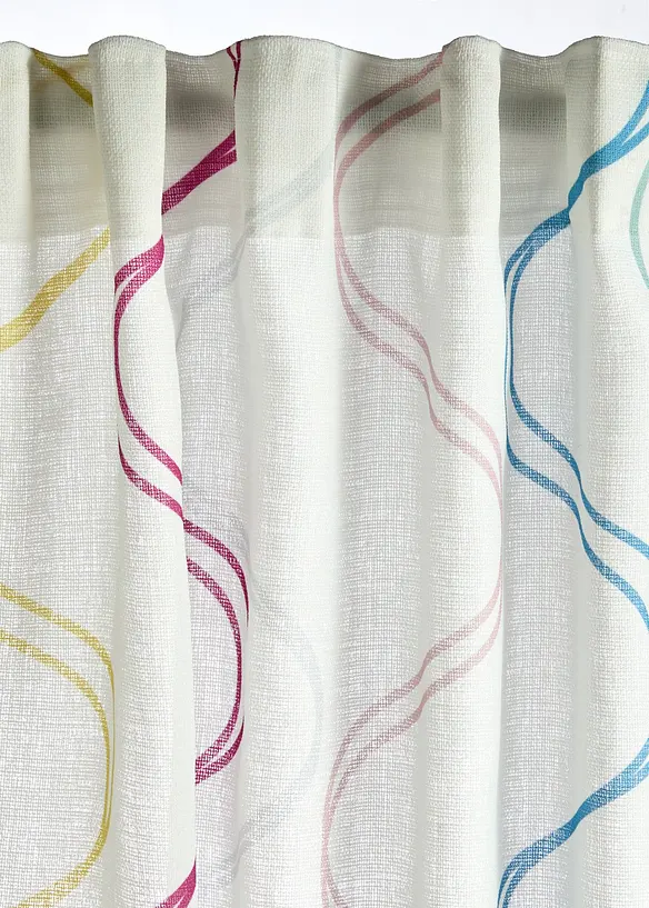 Gardin med b&oslash;lgem&oslash;nster (1-pack), bonprix