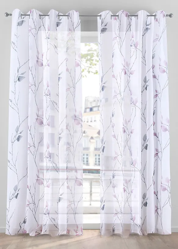 Gardin i lett voile (1-pack), bonprix