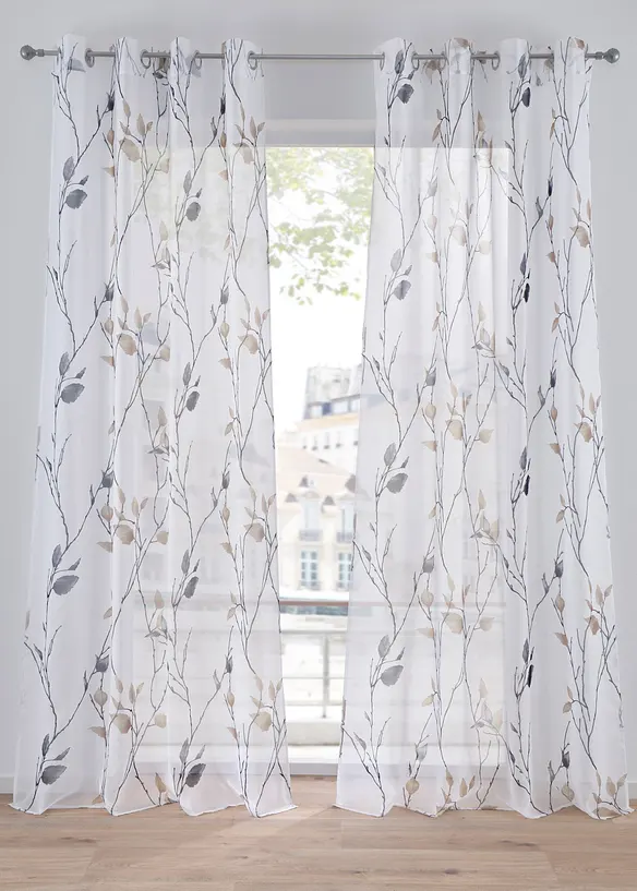 Gardin i lett voile (1-pack), bonprix