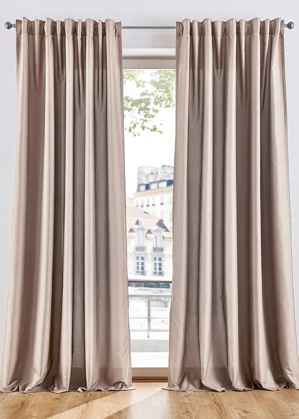 Gardin i mikrofiber (2-pack), bonprix