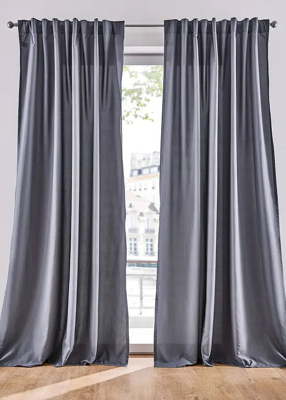 Gardin i mikrofiber (2-pack), bonprix