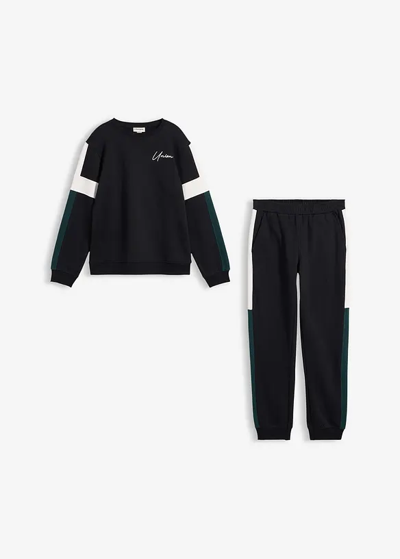 Joggedress i 100% &oslash;kologisk bomull, bonprix