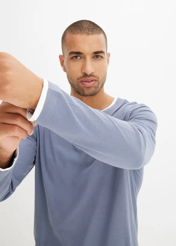 Langermet shirt (2-pack), bonprix