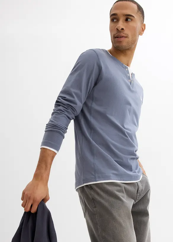 Langermet shirt (2-pack), bonprix