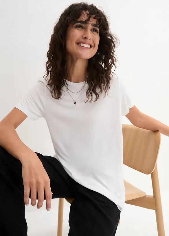 Lang topp i myk viskose, bonprix