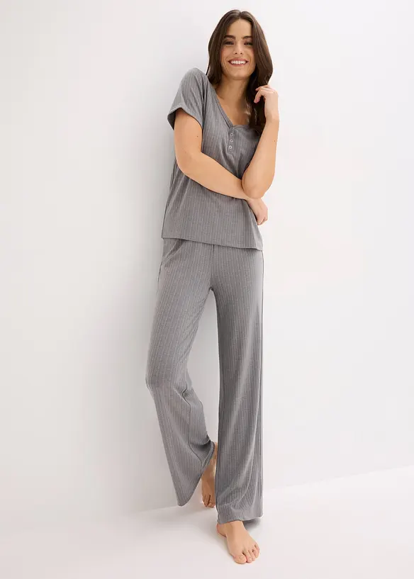 Kosedress i ribbet materiale med viskose, bonprix