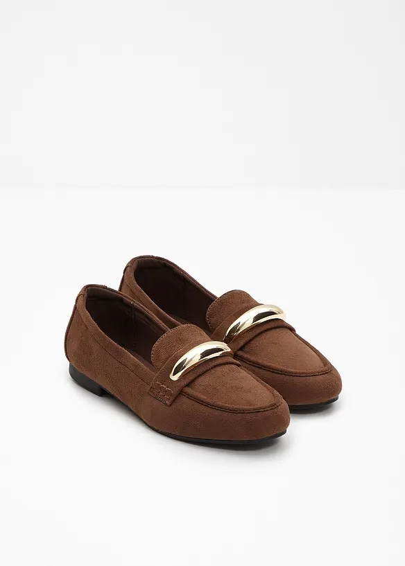 Loafers med metallic-detaljer, bonprix