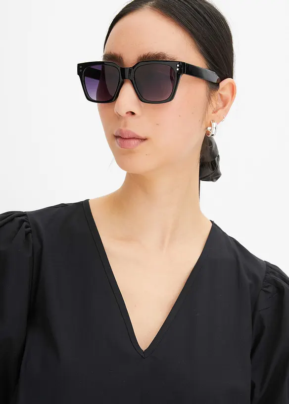 Vevd midikjole i &oslash;kologisk bomull, bonprix