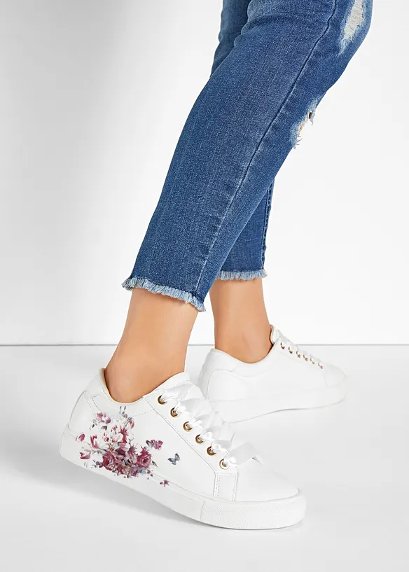 Sneakers med blomsterm&oslash;nster, bonprix