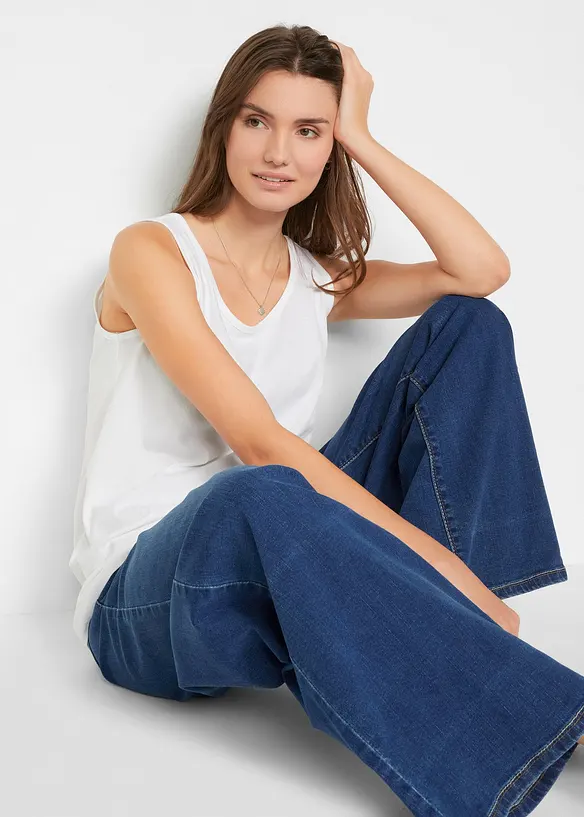 Lang topp i 100% bomull (5-pack), bonprix