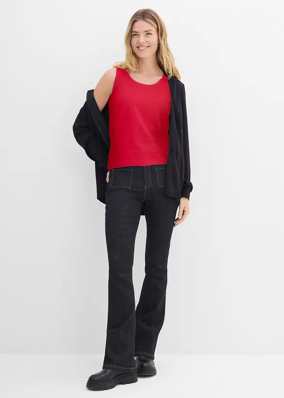 Lang topp i 100% bomull (5-pack), bonprix