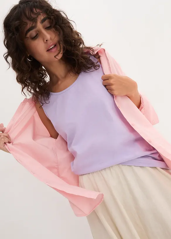 Lang topp i 100% bomull (5-pack), bonprix