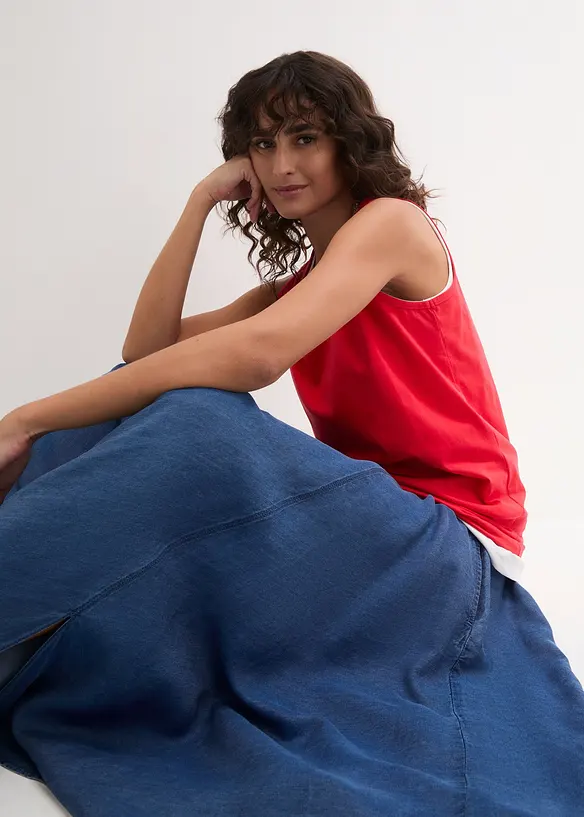 Lang topp i 100% bomull (5-pack), bonprix