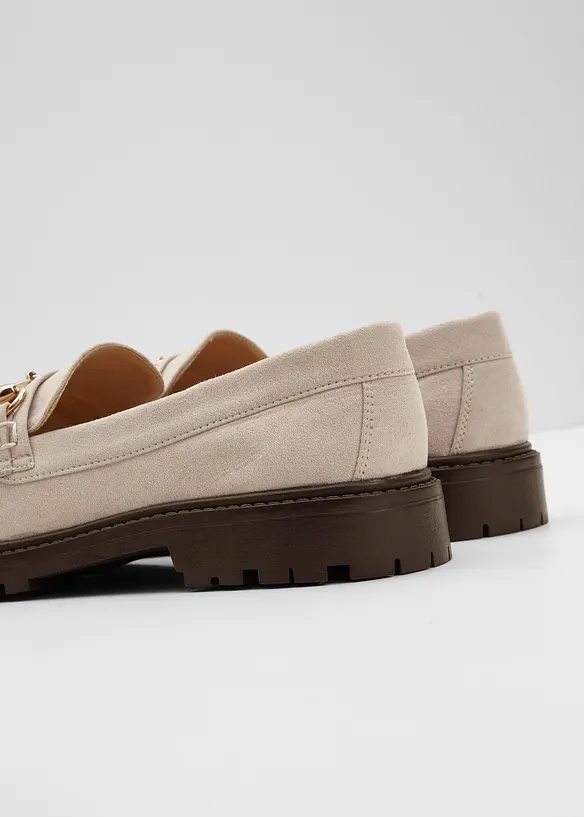 Chunky loafers med spenne, bonprix