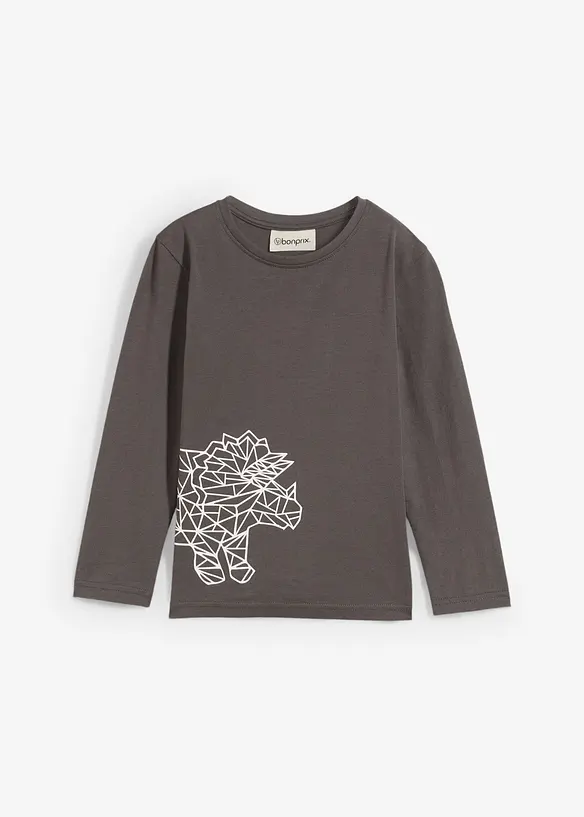 Langermet shirt i 100% &oslash;kologisk bomull, bonprix