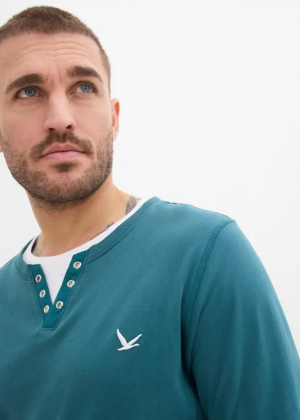 Langermet shirt (2-pack), bonprix