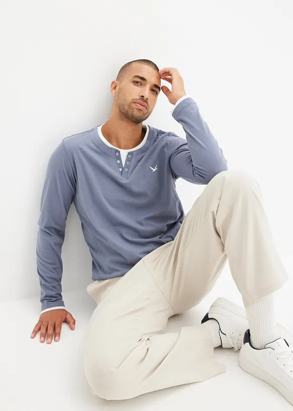 Langermet shirt (2-pack), bonprix