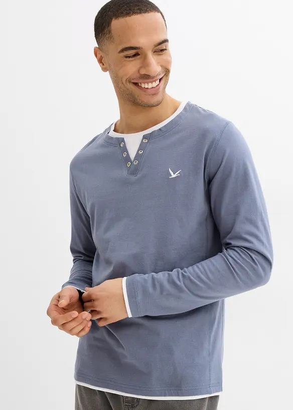 Langermet shirt (2-pack), bonprix