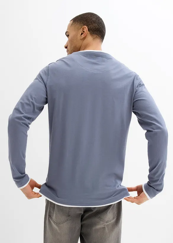 Langermet shirt (2-pack), bonprix