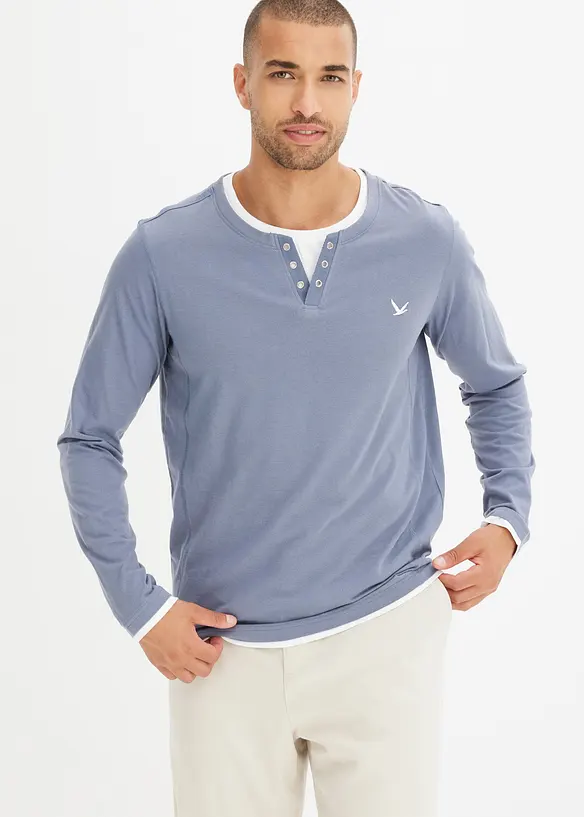 Langermet shirt (2-pack), bonprix