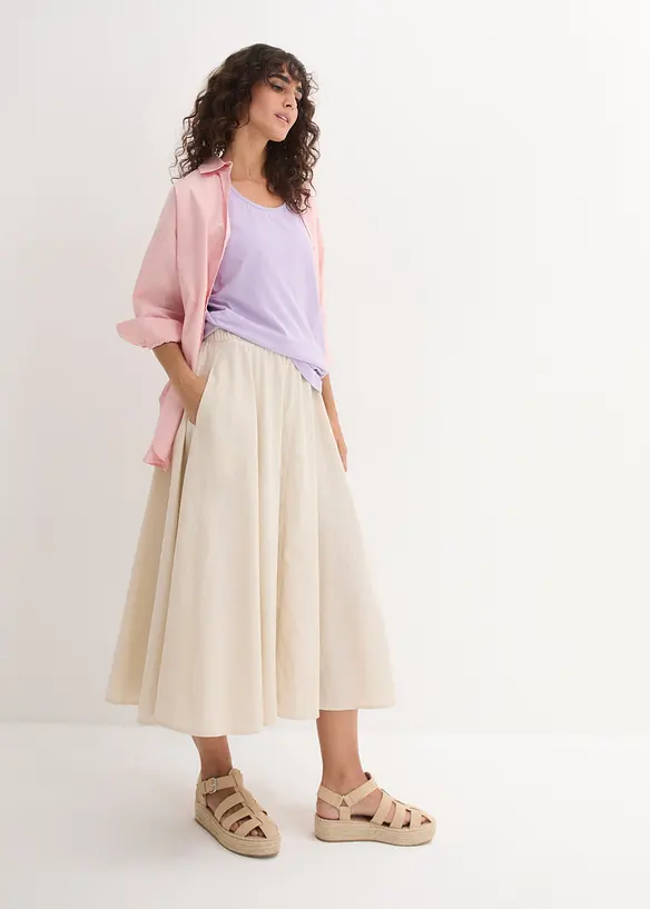 Lang topp i 100% bomull (5-pack), bonprix