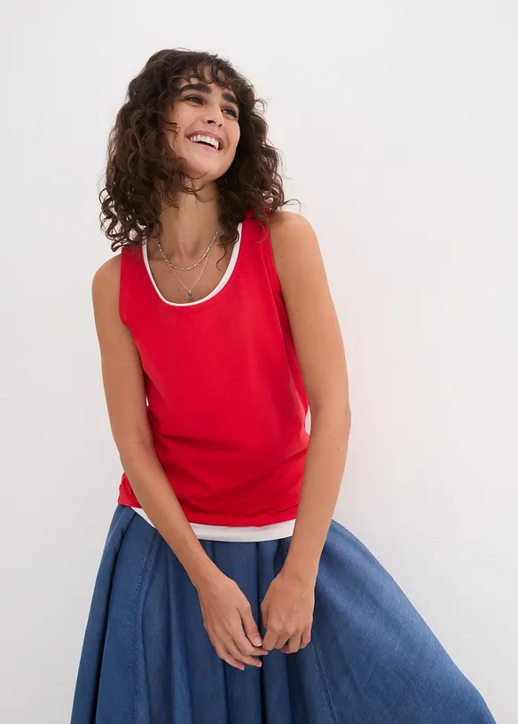 Lang topp i 100% bomull (5-pack), bonprix